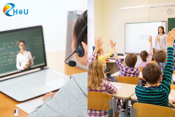 Mô hình học từ xa với học truyền thống