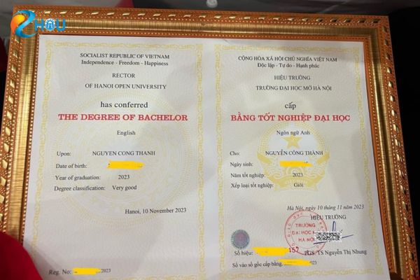 Yếu tố ảnh hưởng đến giá trị của bằng cử nhận trực tuyến